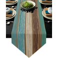 thumbnail image 1 of GFDYREE Burlap Linen Rustic Table Runners 72 Inches Long, Retro Barn Wood Green Teal Table Runner Farmhouse Style for Coffee Table, Holiday Parties, Wedding, Events Dinner, Home Decor, 1 of 7