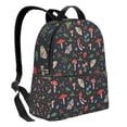 thumbnail image 2 of Lsque Forest Flora and Insects Pattern Backpack – School Travel Canvas Daypack with Ergonomic Padded Straps, Multiple Compartments & Leather Handle, 2 of 5