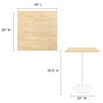 thumbnail image 6 of Modway Lippa 28" Square Wood Grain Bar Table in White Natural, 6 of 7