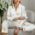 thumbnail image 6 of Pajamas for Women Sets, Champagne Glass Print Lounge Sets Long Sleeve Button Down Night Shirts Sleepwear Pjs, 6 of 6