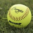 thumbnail image 4 of Champion Sports SB111L 11 Po. Couverture en Cuir Liège Softball, Jaune Optique & Rouge, 4 of 5
