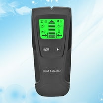 QIFULL Electronic Wood Stem Finder with Metal Wire Detector and Analog Display Black