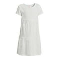 thumbnail image 6 of Wonder Nation Girls Tiered Eyelet Dress with Short Sleeves, Size 4-18 & Plus, 6 of 7