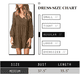 thumbnail image 4 of Vestido túnica de verano para mujer, cuello en V, informal, suelto, fluido, con vuelo, 4 of 5