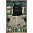 thumbnail image 2 of AatoeaX Halloween Nice Butt black cat lover Canvas Print Modern Wall Art Canvas Poster – Aesthetic Print for Home, Office, or Apartment Decor,12"x12",Gallery Wood Frame, 2 of 3