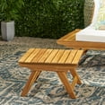 thumbnail image 3 of GDF Studio Bowie Outdoor Acacia Wood Side Table, Teak, 3 of 8