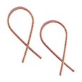 thumbnail image 2 of Upside Down Huggie Hoop Earrings 24mm 18 GA Hypoallergenic Lightweight Wire Piercing Drop Dangle Threader Hoops for Women(14K Rose Gold Filled, Diamond Cut Wire), 2 of 6