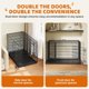 thumbnail image 3 of Wangone  48 inch Double Door Dog Crate w/Divider for Puppy to Adult Large Collapsible Metal Crate with Removable Tray XXL Wire Dog Kennel Pet Crate for Dogs Portable Travel Cage, Black, 3 of 7