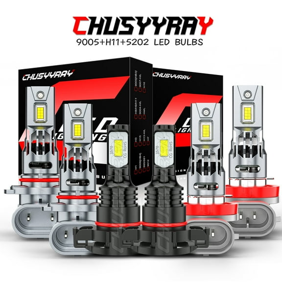 For 2007-2014 Chevy Suburban Tahoe -6x Blue 8000k LED Headlight Fog Light Bulbs