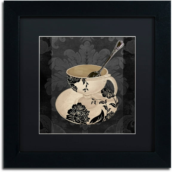 Trademark Fine Art "Vintage Cafe II" Canvas Art by Color Bakery Black Matte, Black Frame