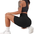thumbnail image 3 of Gibobby Pantalones De Casuales Para Mujer Pantalones de yoga con rosca y cintura ajustada para mujer, versión de cintura alta, pantalones cortos deportivos con estampado de cr(Negro, S), 3 of 4