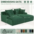 thumbnail image 7 of GNIXUU 78"Oversized Double Chaise Lounge Indoor, Corduroy Sleeper Sectional Couch, Upholstered Boneless Cloud Sofa Deep Seat, Comfy Plush Chair Bed for Living Room, 7 of 7
