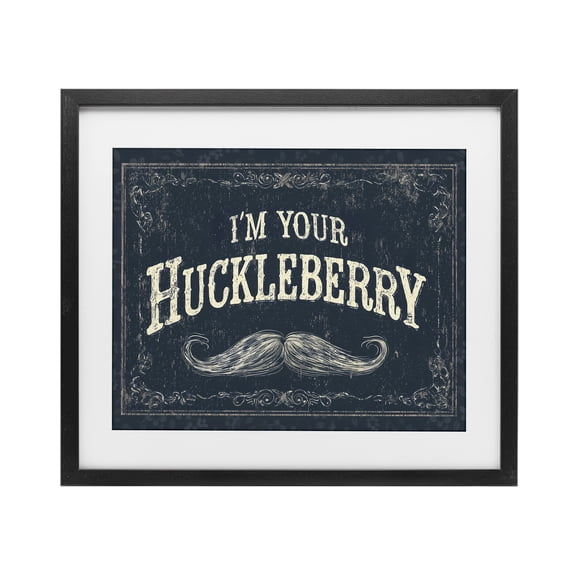 Stupell Industries Shabby Chic I'm Your Huckleberry Black Framed Print Under Glass, 16 x 13, by Arlington Prints