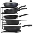thumbnail image 2 of Heavy-Duty Pots and Pans Organizer 5-Tier Cookware Lid Storage Rack Free-Standing or Wall-Mount Kitchen Organizer for Cast Iron Skillets Pots Frying Pans Lids Black, 2 of 7