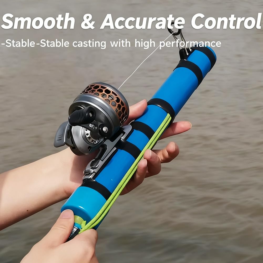 Fishing Catapult Rod, Slingshot Fishing Rod Cannon Pole Reel Portable Fishings Catapult Lure Tools Gear Gun Set Resortera para Pesca for Freshwater Great Gear for Traveling