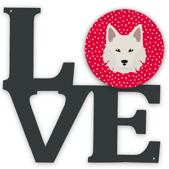 Danish Spitz Love Metal Wall Artwork LOVE