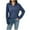 Marine, variante sur HKEJIAOI T-Shirts à Manches Longues pour Femmes, Col à Revers en V, Coupe Ample, Tunique Décontractée, Chandail à Enfiler avec Poche, Rose Vif m