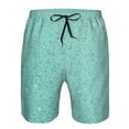 thumbnail image 3 of Zufioo Teal Turquoise Glitter for Men's Casual Beach Shorts, Sports Fitness Quick-drying Drawstring Shorts with Pockets for Home Wear-X-Large, 3 of 6