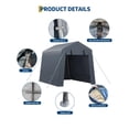thumbnail image 3 of AKDSteel Abri de Rangement Extérieur Portable Robuste 6X8FT, Abri 240g avec Porte à Glissière Enroulable et Évent, Bâche PE Imperméable, Abri de Moto Résistant aux UV, 3 of 7