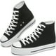 thumbnail image 1 of Zapatos de lona con plataforma alta para mujer, cómodas zapatillas de lona con plataforma alta a la moda para mujer, lindas zapatillas de lona de media pantorrilla., 1 of 5
