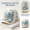 thumbnail image 3 of 3D Ocean Creatures Embroidery Cap, Adjustable Cotton Baseball Cap, Raised Embroidered Sea Animal Hat for Beach Travel,One Size, 3 of 6