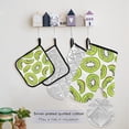 thumbnail image 5 of Kiwi Fruit Slice 5 Pcs Kitchen Set Heat Resistant Oven Mitts and Non-Slip Pot Holders with Adjustable Cooking Apron, 5 of 6