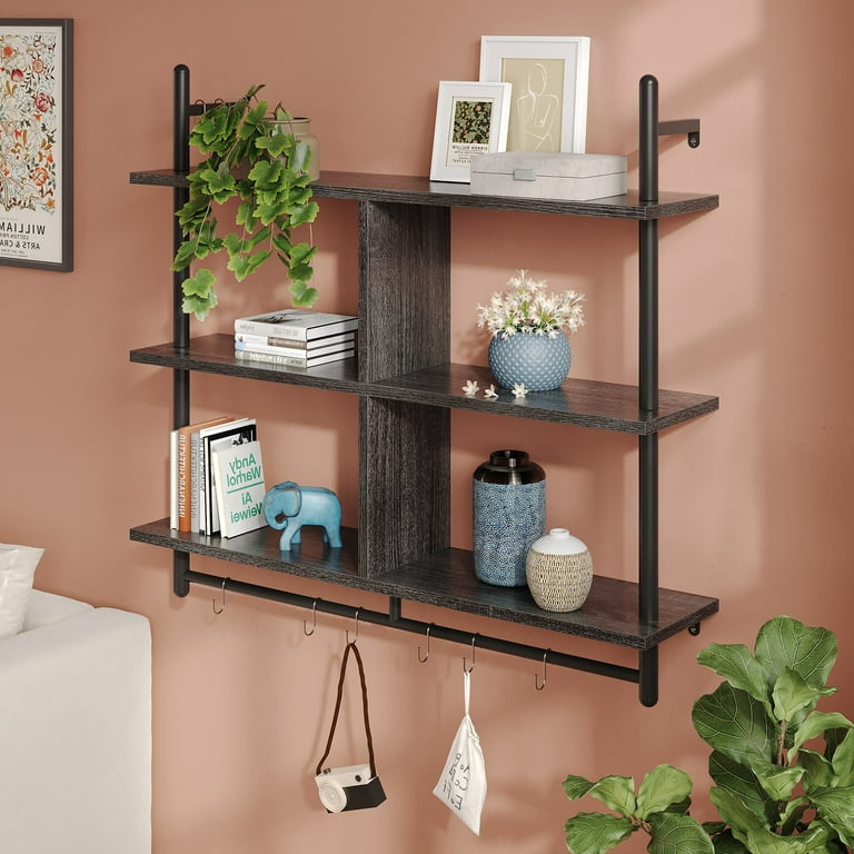  Industrial Pipe Bathroom Shelves Wall Mounted 3 Tier