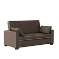 thumbnail image 4 of Serta Monroe Modern Convertible Loveseat with Full Size Sleeper, Java Brown Woven Fabric, 4 of 16