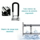 thumbnail image 4 of Barras De Seguridad,Apoyo Pasamano Acero Anillos luminosos,Inoxidable Seguridad para Baño Barras,Plegable Pasamanos Abatibles para Inodoro Barra de Agarre para Bañera o Ducha Discapacitados, 4 of 8