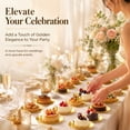 thumbnail image 5 of 60 Pcs Mini Dessert Plates, Artrylin 3.5 Inch Cupcake Plates, Disposable Small Cupcake Trays with Scalloped Rim for Appetizer, Pastry Display, Wedding & Party Supplies, Gold, 5 of 7