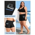 thumbnail image 5 of Alove Womens Solid Plus Size High Waisted Board Shorts Swim Trunks Big Shorts Swimwear Bottoms with Two Pockets, 5 of 6