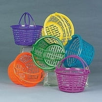 Plastic Bright Round Baskets - Party Supplies - 12 Pieces