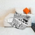 thumbnail image 2 of ZNDUO Lightweight Microfiber Bed Blanket, Vintage Newspaper Pattern Super Soft Flannel Cozy Throw Blankets, 40"x30", 2 of 8