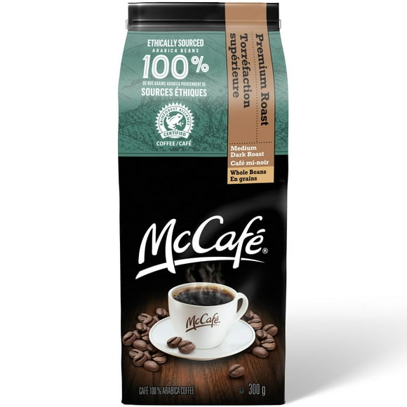 McCafé Premium Medium Dark Roast, Whole Bean Coffee, 300g