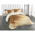 thumbnail image 3 of Ambesonne Tan Quilted Bedspread Set 3 Pcs, Curved Wave Like, King Size, Cream Tan, 3 of 5