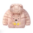 thumbnail image 4 of Baby Winter Down Coat Cute Bear Ears Hooded Jacket Thick Warm Outwear Lightweight Water-Resistant Jacket Winter Clothes Baby Boys Girls 5-6 Years, 4 of 5