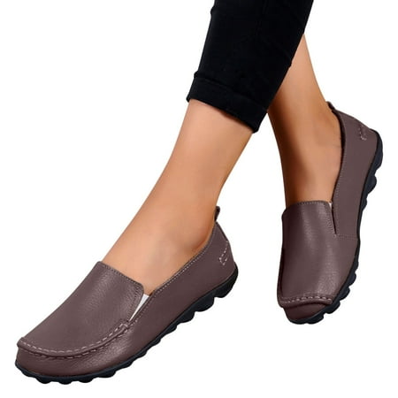 

Cathalem Fashion Womens Breathable Lace Up Shoes Casual Shoes Comfortable Slip on Shoes for Women Semi Casual Coffee 7