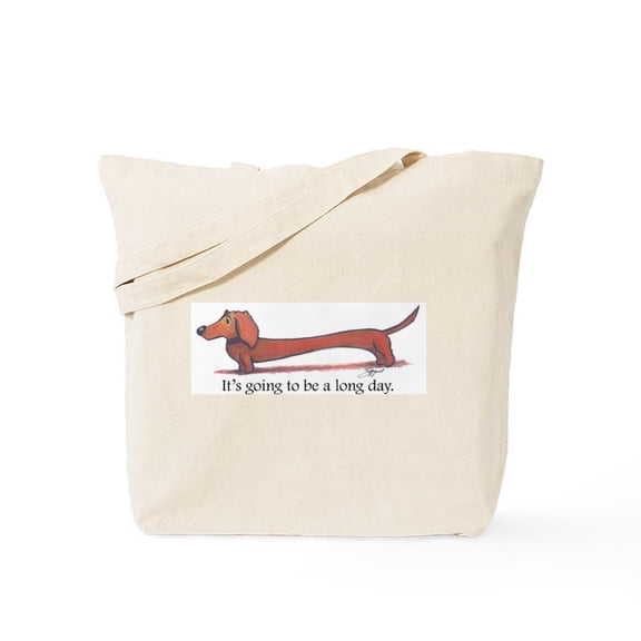 CafePress - Long Day Dachshund Tote Bag - Unisex Canvas Tote Bag, Beige, 1-Piece