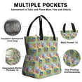 thumbnail image 3 of Pioneer Flower Floral Print Pattern Drawstring Lunch Bag Women - Drawstring Lunch Bag Insulated for Work Office - Stain-Resistant Large Lunchbags for Women with Multi-Pockets, 3 of 6