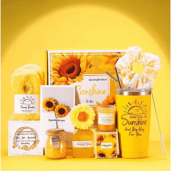 SR Birthday Gift Set, Sunshine Gift Set for Women, Mother's day Gift, Get Well Soon Gifts, Birthday gifts for women, gifts love wellness care packages for teachers, students