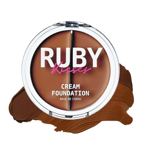 Ruby Kisses 3D Face Creator Cream Foundation & Concealer, 12 Hours Long Lasting, Medium to Full Coverage, Non-Greasy, Ideal for Makeup & Contour Palette