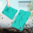 thumbnail image 5 of Dteck Kids Case for Samsung Galaxy Tab A9 Plus 11 Inch (SM-X210/X215/X216/X218), Lightweight EVA Stand Durable Shockproof Child Butterfly Case with Shoulder Strap for Galaxy Tab A9+ 2023,Mint, 5 of 6