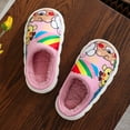 thumbnail image 5 of enyan Slippers for Kids Boys Slippers with Rubber Soles for Girls Boys Home Plush Shoes Indoor Anti Slip Cute Warm(Pink,32), 5 of 7