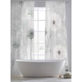 thumbnail image 5 of White Green Dandelion Sheer Curtains 96 Inch Length 2 Panels Set, Grey Floral Leaves Voile Window Treatment Semi Sheer Long Curtains Drapes for Bedroom/Living Room/Kitchen 52"x96"x2, 5 of 7
