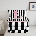 thumbnail image 5 of Manfei Abstract Line Art King Size Comforter Sets,Personalized Letter L Comforters King Size,Pink Reversible,3-Piece,1 Comforter and 2 Pillowcases, 5 of 7