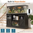 thumbnail image 5 of Magic Union 55-75 Gallon Large Fish Tank Stand, Heavy Duty Aquarium Stand w/Power Outlet and Sliding Barn Doors, Table for Fish Turtle Tank Reptile Terrarium w/Cabinet for Accessories Storage, 5 of 9