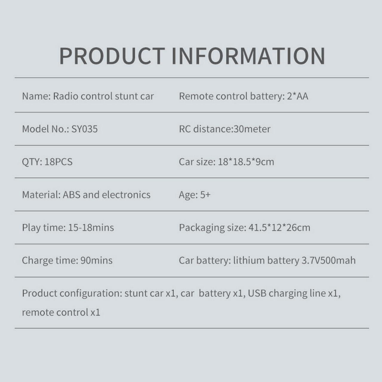 RC Car for Kids Mundo Toys (1:24) Stunt Car Monster Battery-Powered RC Trucks Boys Toys for Gifts