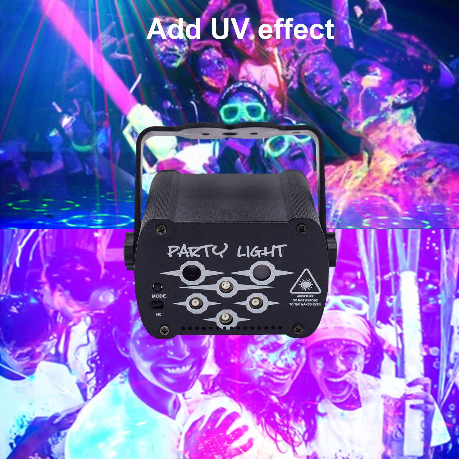 lulshou Party Projection Lamp Stage Light Multiple Projection Patterns Mini LED Color Projection Light Sound Control Remote Control RGB Full Color Portable Installation