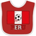 thumbnail image 3 of Inktastic Peruvian Soccer Boys or Girls Baby Bib, 3 of 4