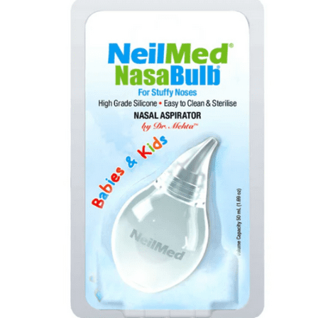 NeilMed Nasabulb Silicone Nasal Aspirator 1 pack, Infant to Young Child